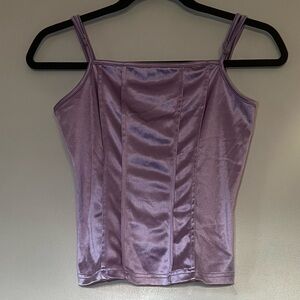Purple Satin Top